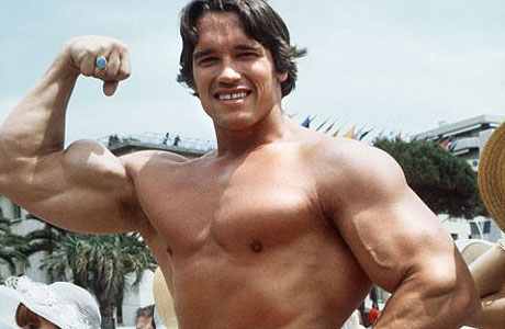 arnold schwarzenegger now and before. whatever he does now